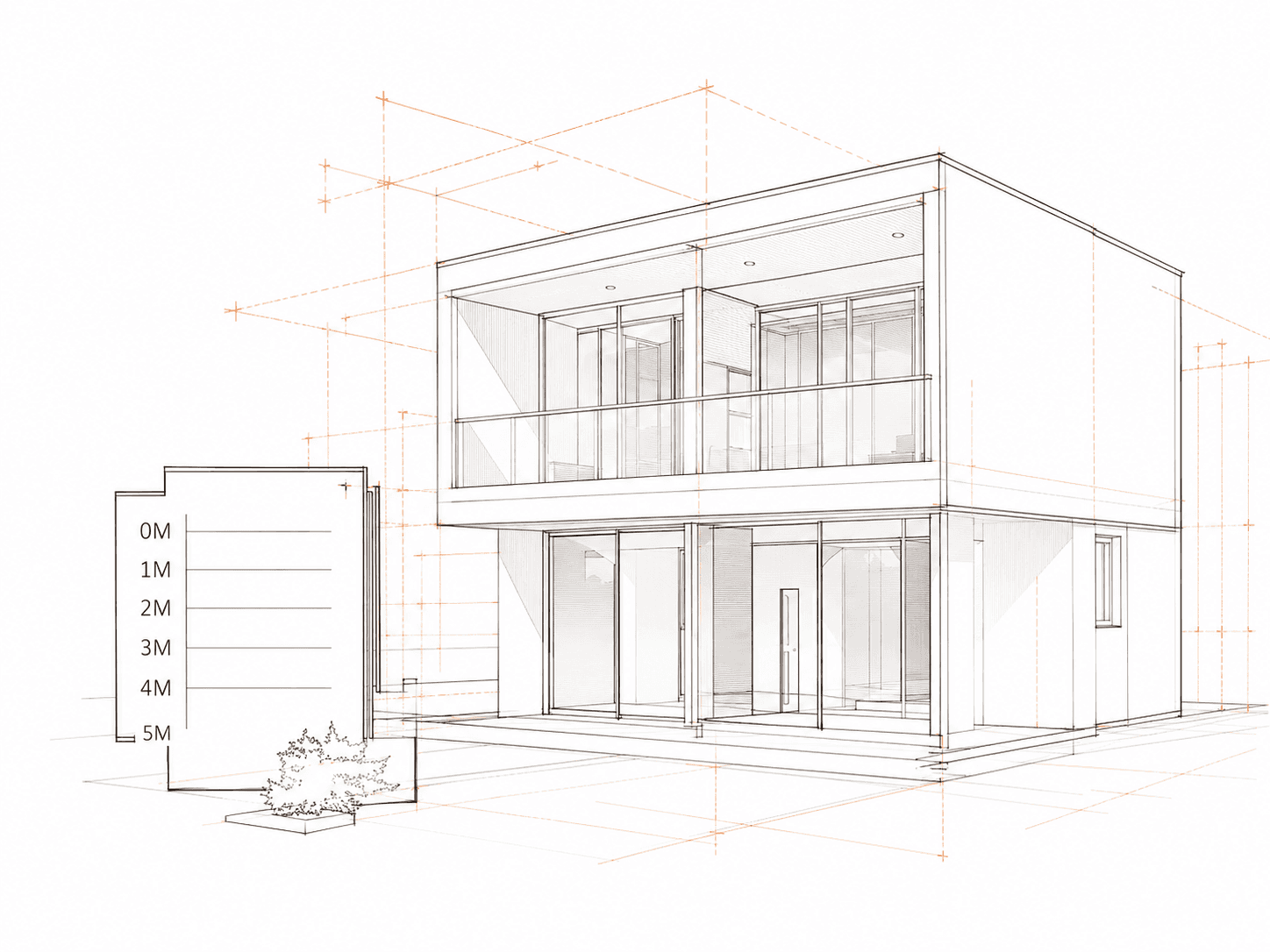 Plans d'architecte et pièces réglementaires d'un dossier d'urbanisme